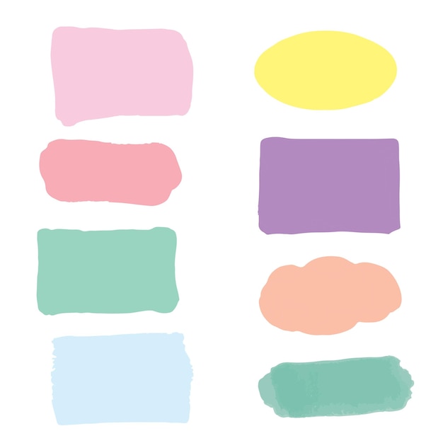 Collection of Abstract Pastel Shapes and Forms
