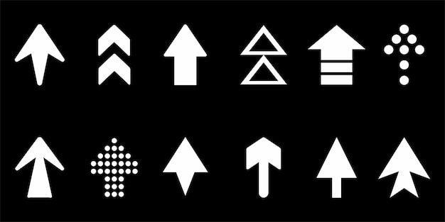 collection of arrow directions with various shapes