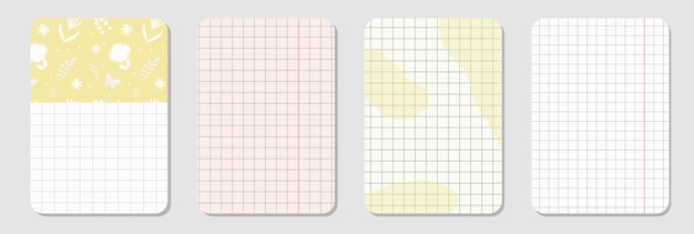 Collection of cute note paper