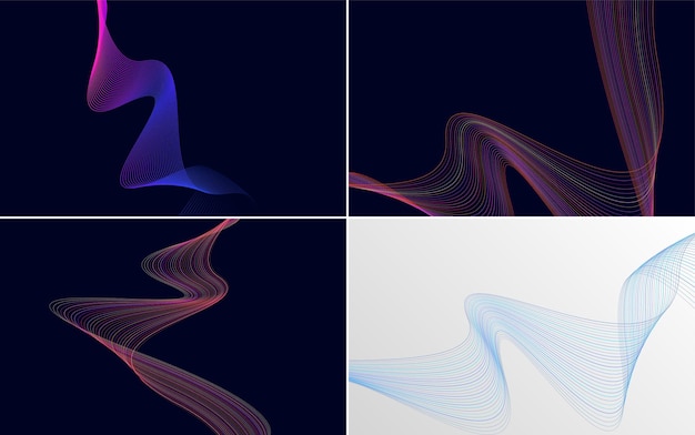 collection of geometric minimal lines pattern set