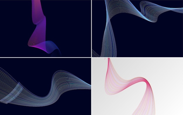 collection of geometric minimal lines pattern set