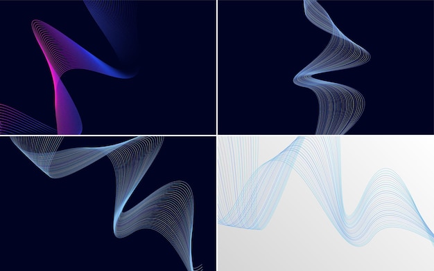 collection of geometric minimal lines pattern set
