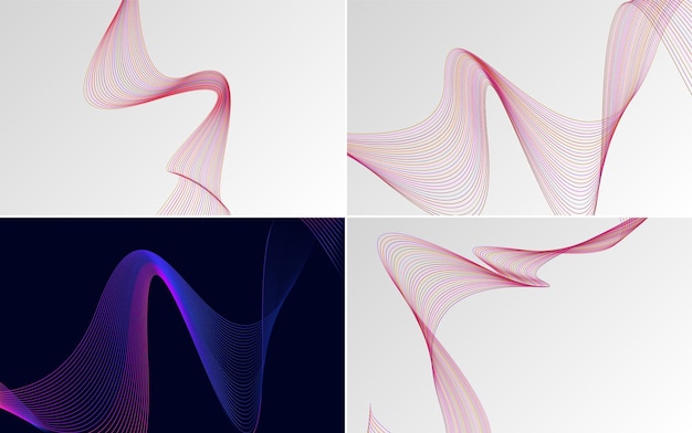 collection of geometric minimal lines pattern set