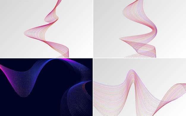 collection of geometric minimal lines pattern set