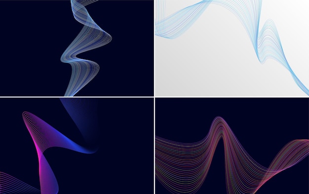 collection of geometric minimal lines pattern set
