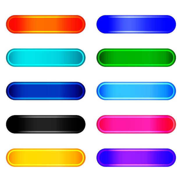 Collection of gradient app button icon with light effect Vectro