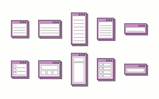 collection of notes with ui window concepts