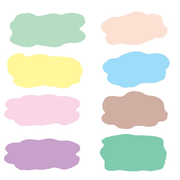 Collection of Pastel-Colored Abstract Blob Shapes
