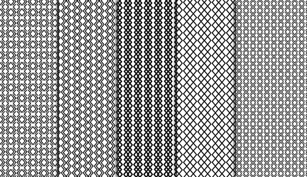 Collection of seamless geometric minimalistic patternsPattern Book cover