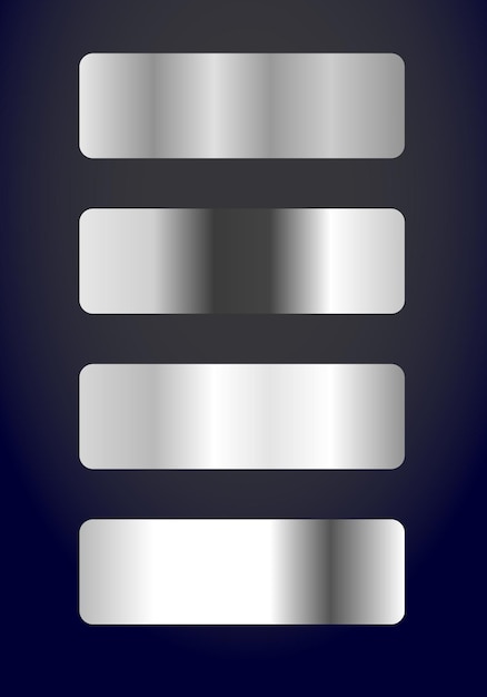 collection of silver gradient palette background