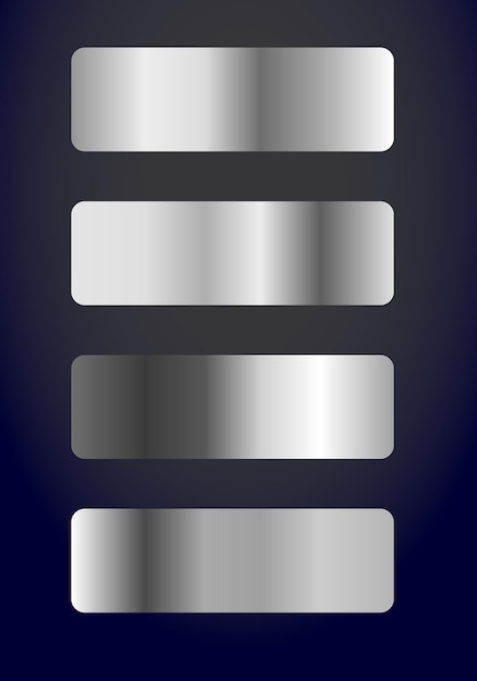 collection of silver gradient palette background