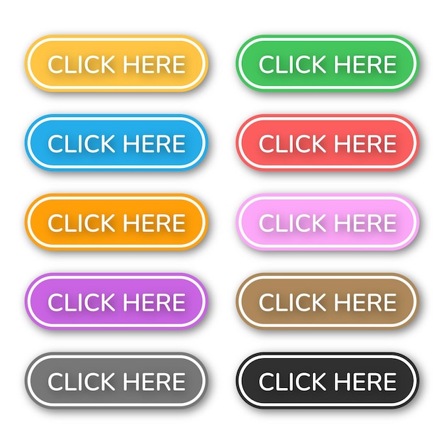 Collection of website colored buttons