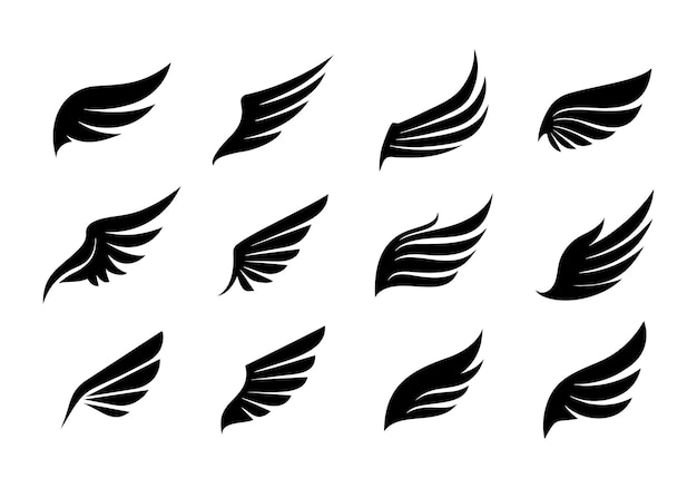 collection wings vector icon