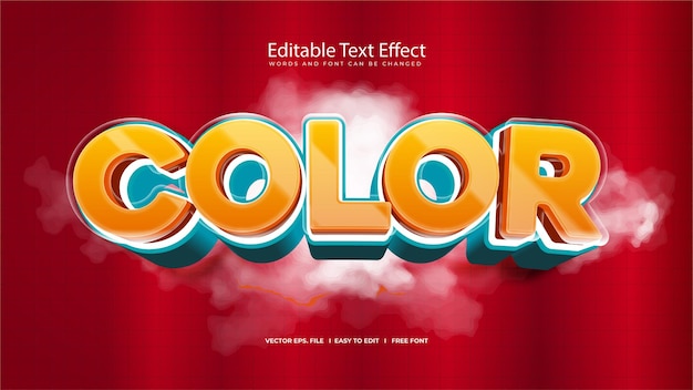 Color Editable Text Effect