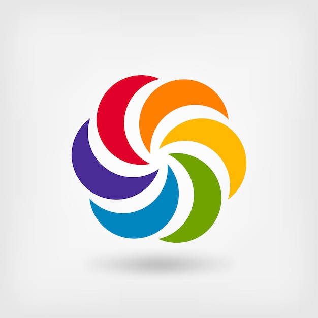 Colored abstract circle symbol