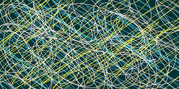 Colored tangled pattern Abstract chaotic texture Background with lines and waves Art creation