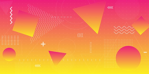 Colorful abstract background with minimal geometry 