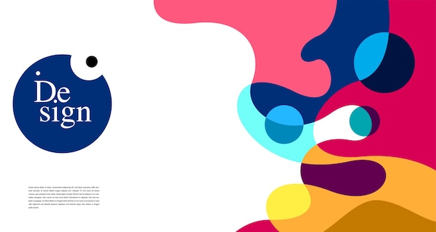 colorful abstract banner template with dummy text for web design landing page and print material