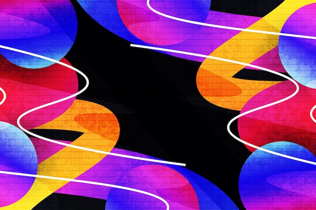 Colorful Curvy Line Shapes Background with Textured Effect Creative Design for Banner Poster or Advertising