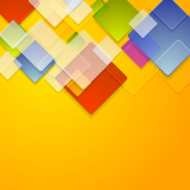 Colorful glass squares abstract background Vector geometric bright design