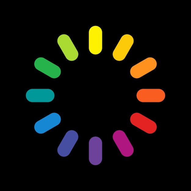 Colorful Loading Bar Symbol Vibrant UI Element
