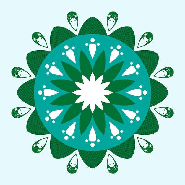 colorful mandala background decoration design pest green