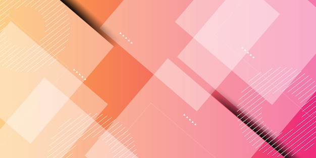 colorful orange and pink gradient abstract illustration with overlapping background with simple line