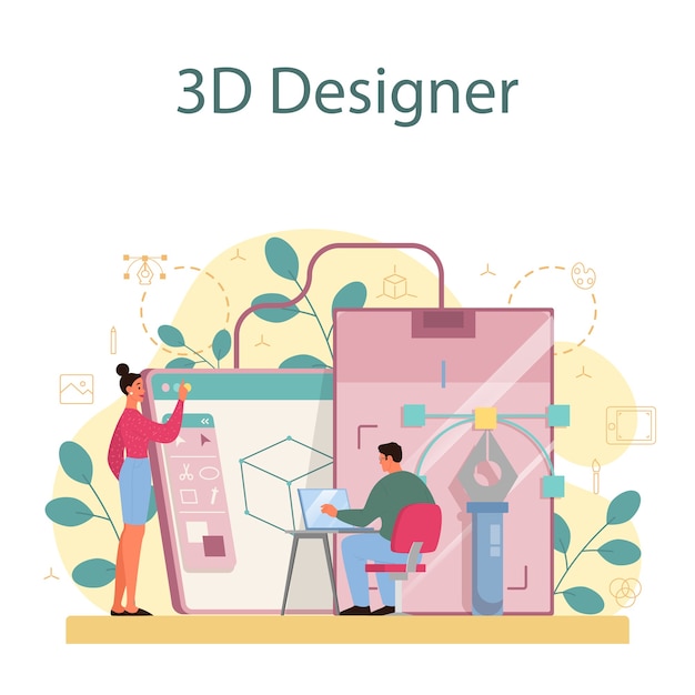Colorful profession illustration