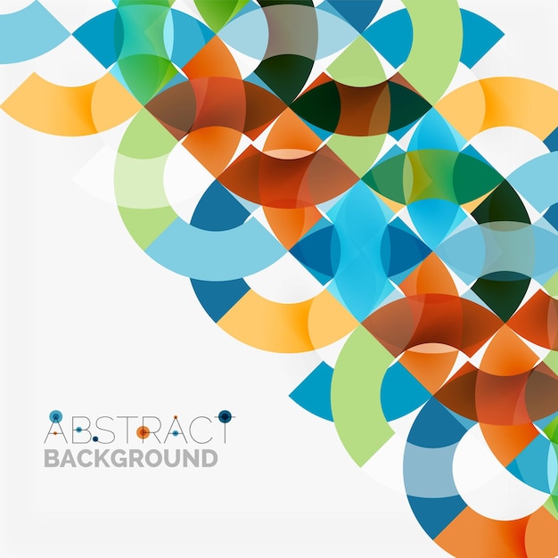 Colorful rings on grey background modern geometric pattern design