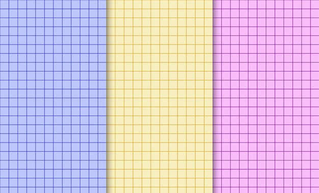 Colorful squared notebook seamless pattern