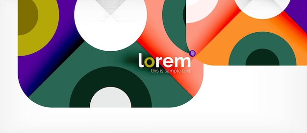 Colorful trendy geometric shapes background