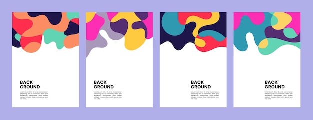 colorful vector background with abstract fluid shapes suitable for banners, print materials