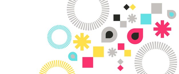colorful vector banners with abstract design memphis geometric style for banner background business or technology presentation web brochure cover layout wallpaper