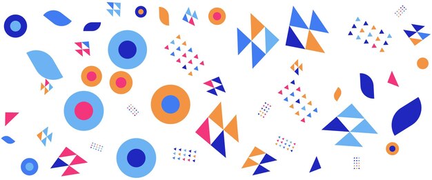 Colorful vector modern abstract banners with geometric memphis flat design For background poster flyer banner invitation cover for book catalog report