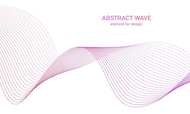 colorfull element wave with lines