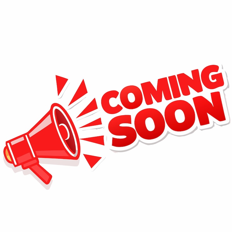Vektor coming soon announcement background with megaphone on a isolated white background 12