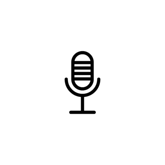 Communication mic sign symbol vector