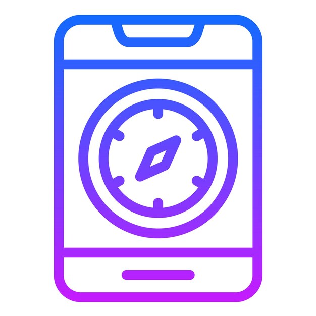 Compass App Vector Illustration