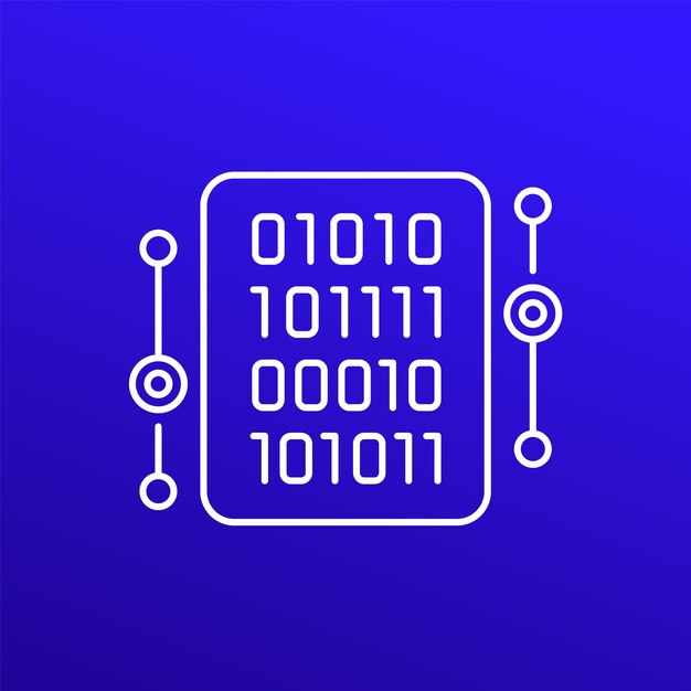 Compile code icon in line style