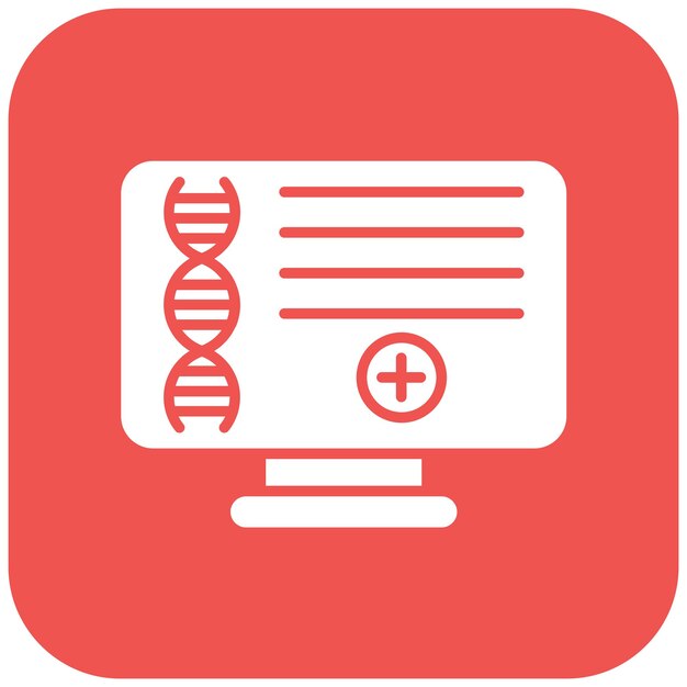 computational biology icon vector image can be used for bioengineering