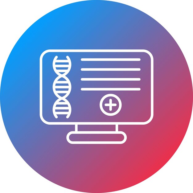 computational biology icon vector image can be used for bioengineering