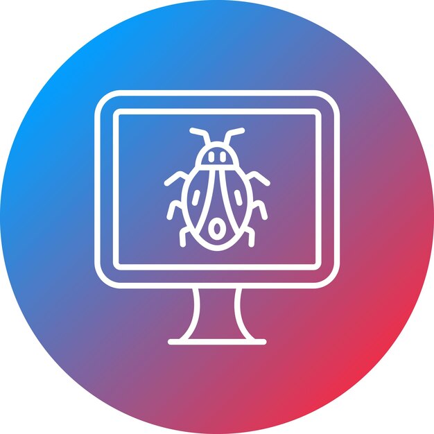 computer bug icon vector image can be used for security