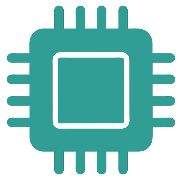 computer hardware components parts and devices featuring central processing unit cpu vector style