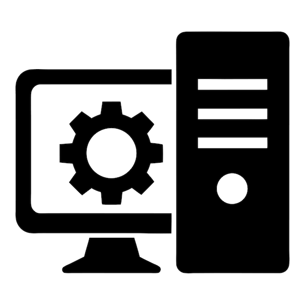 Computer Hardware Components Parts and Devices Featuring Operating System OS Vector Style Design