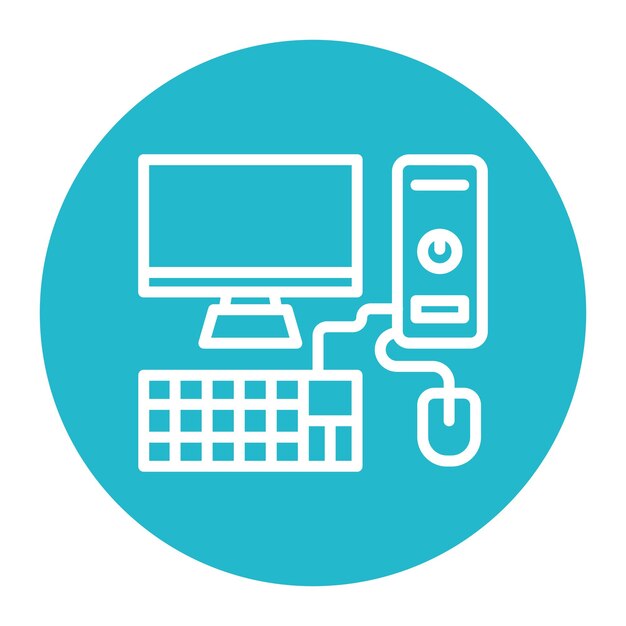 computer icon vector image can be used for retro