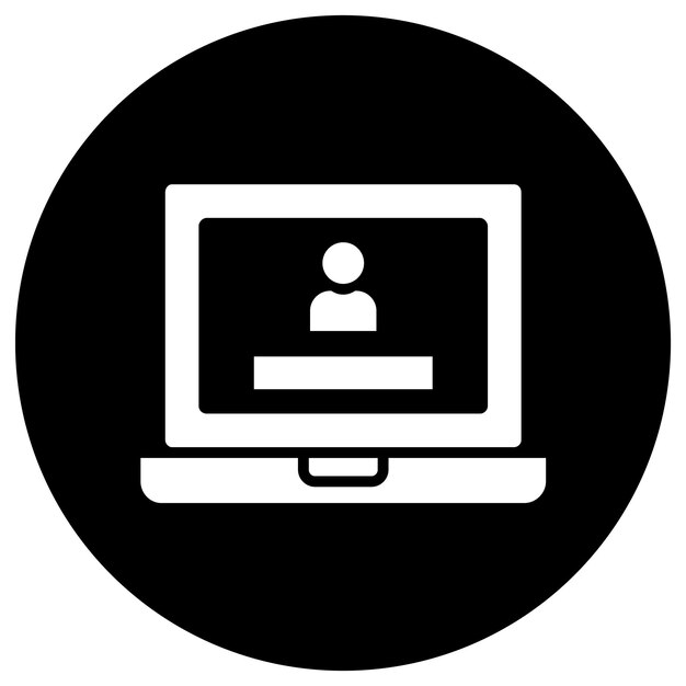 Computer login Vector Icon Design Illustration