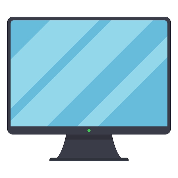 Computer monitor icon isolated on white background