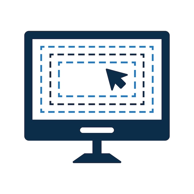 Computer Monitor or Mouse Click Icon