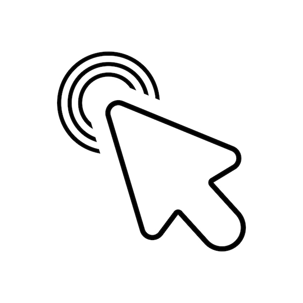 computer mouse click cursor gray arrow icons set vector illustration