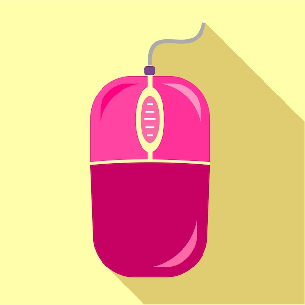 computer mouse icon flat illustration of computer mouse vector icon for web